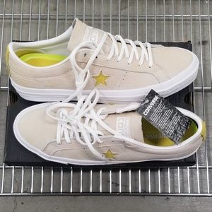 Converse Cream and Yellow Star Sneakers